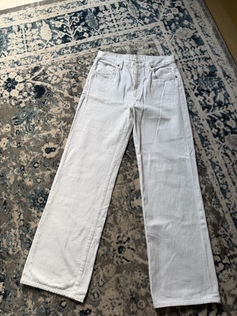 Citizens Of Humanity Off-White Wide Leg Jeans